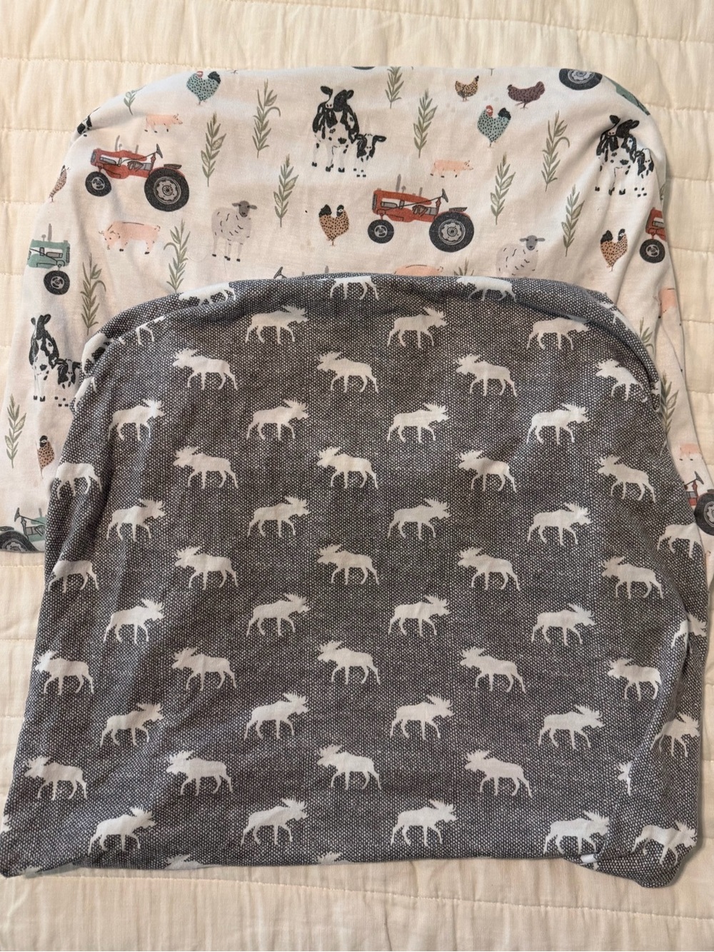Copper Pearl Farm & Moose changing table covers